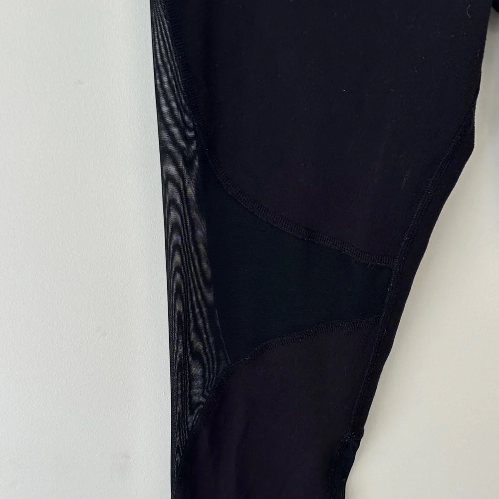 ALO Yoga Black Mesh Leggings - Picture 5 of 16